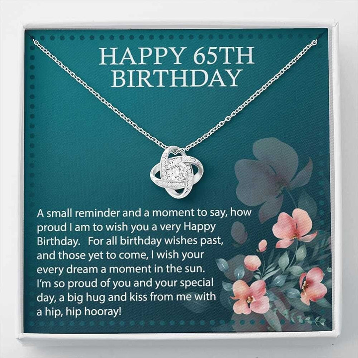 65th Birthday Necklace Message Card Necklace Handmade Jewelry Christmas gifts - 65th Birthday Ideas for Woman  Gift For Her Sixty-Fifth Birthday - 1