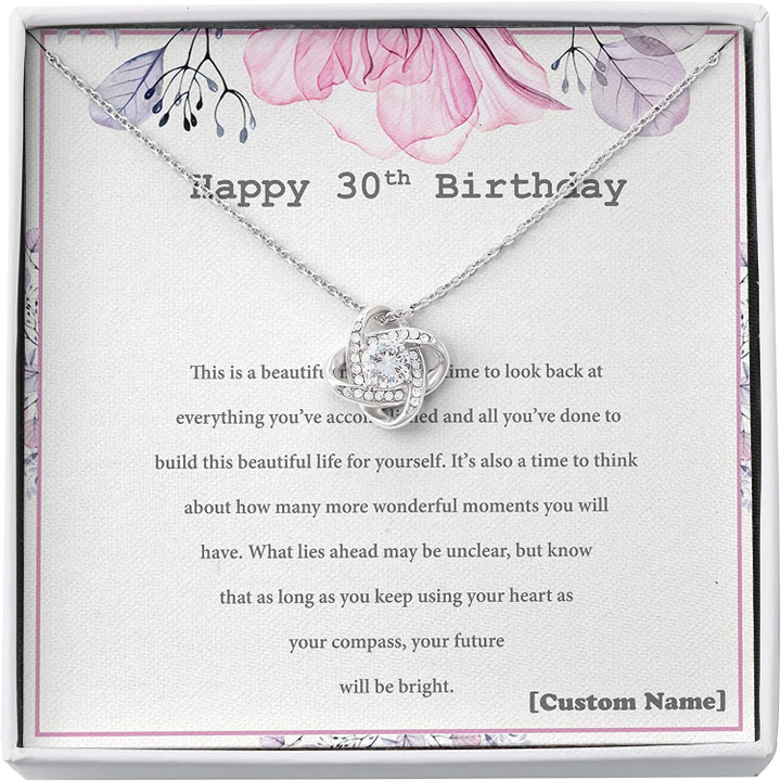 30th Birthday Necklace The Love Knot Necklace 30th Birthday Gift For Her Necklace 30th Birthday Gift For Daughter Unique Gift Necklace for Birthday - 1