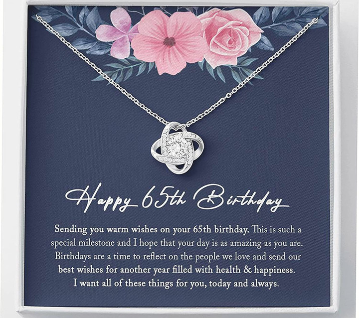 65th Birthday necklace Gift for Women 65 Year Old Birthday Gift 65th Birthday Necklace Gift for 65 Year Old Woman 65th Birthday Gift Ideas Necklace Gift Message Cards And Gift Box - 1
