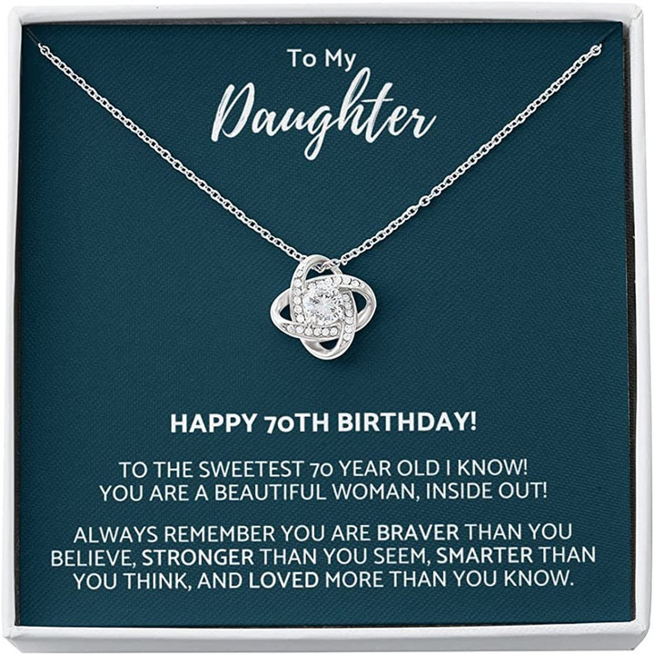 70th Birthday Necklace Daughter 70th Birthday Gift From Mom From Dad My Daughter Unique Gift Necklace for Birthday Congratulations Gift - 1