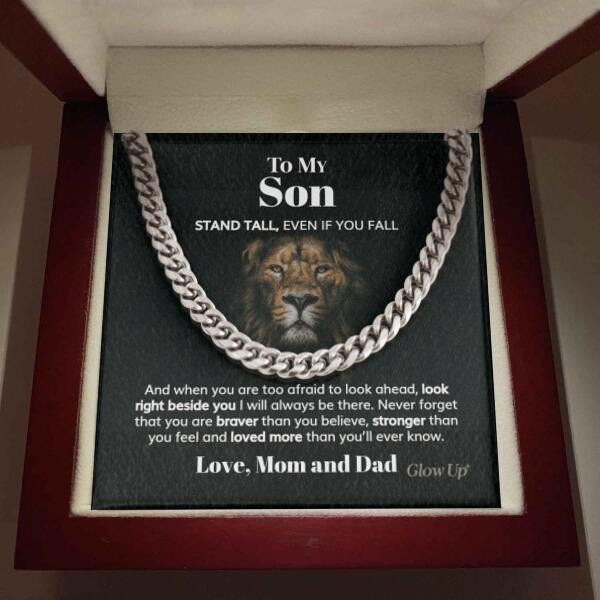 Pamaheart- Personalized Cuban Link Chain - To My Son Gift For Man Husband Gift For Birthday Christmas - 1