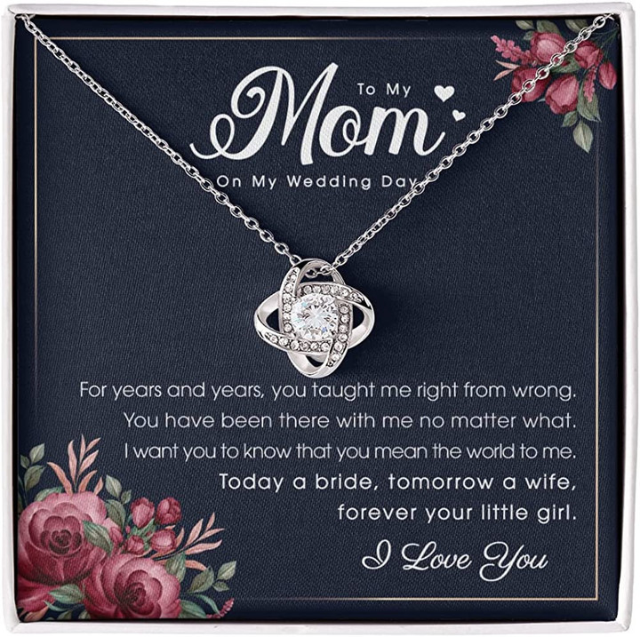 Wedding Necklace Gift - To Mom on My Wedding Day Alluring Beauty Necklace Mother of the Bride Gifts From Daughter Wedding Gifts for Mom - 1