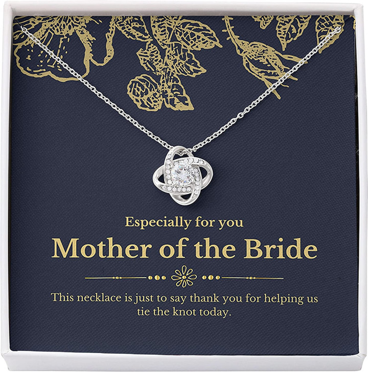 Wedding Necklace Gift Mother of The Bride Gift from Daughter Mother of The Bride Necklace Present for Mom on Weddings Day and Gift Box styles On Birthday Christmas Anniversary - 1