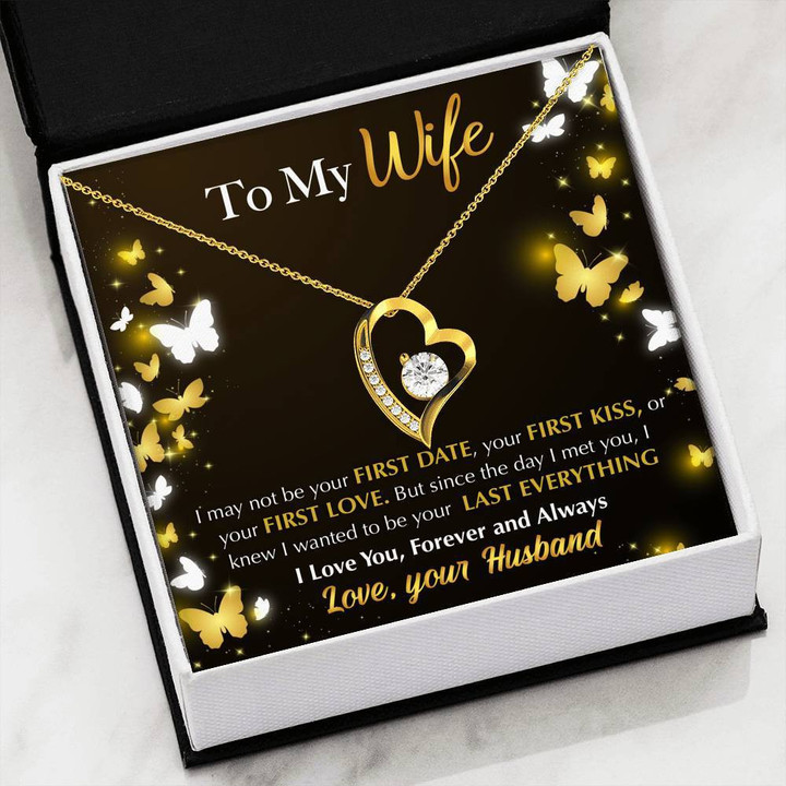 Pamaheart - Forever Love Necklace - To My Wife - Last Everything - Butterflies Gift For Wife For Mom Gift For Christmas Birthday - 1