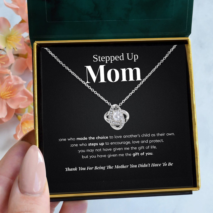 Pamaheart - To My Step Mom  Gift of You  Love Knot Necklace Gift For Birthday Christmas Mothers Day - 1