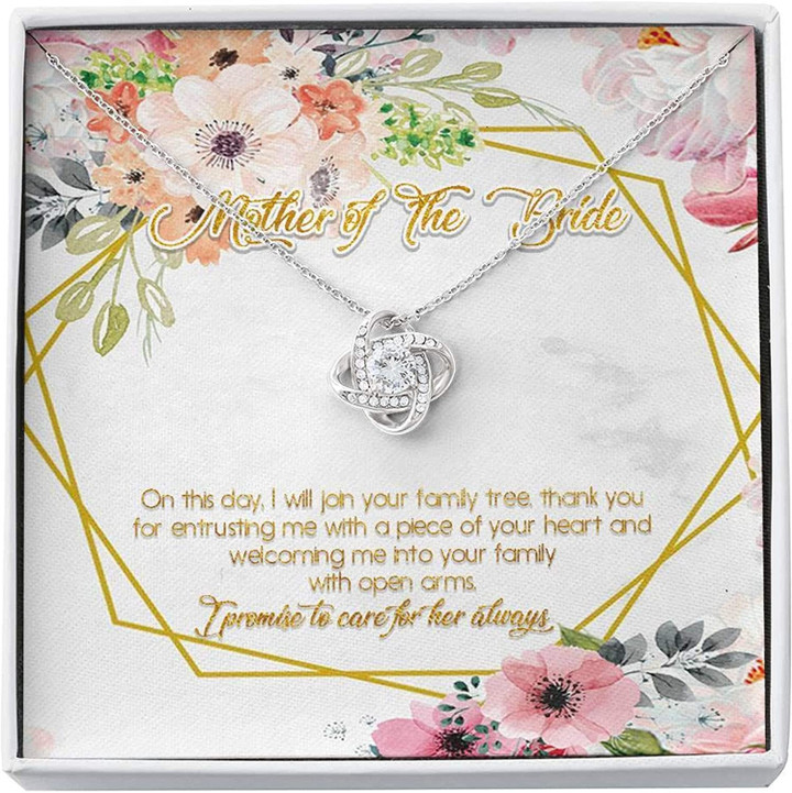 Wedding Necklace Gift Message Card Jewelry Handmade Necklace mother of the bride gift mother of the bride necklace mother of the bride necklace wedding Necklace gift - 1