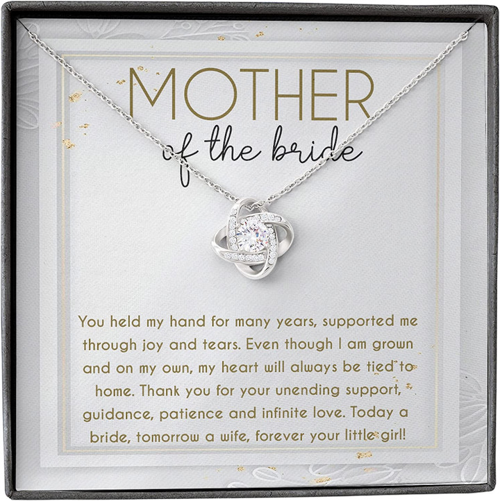 Wedding Necklace Gift Mother Of The Bride Gifts From Daughter Gift For Mom On Wedding Day Mom And Daughter Necklace Wedding Gifts Mom Love Necklaces With Light Box And Message Card - 1