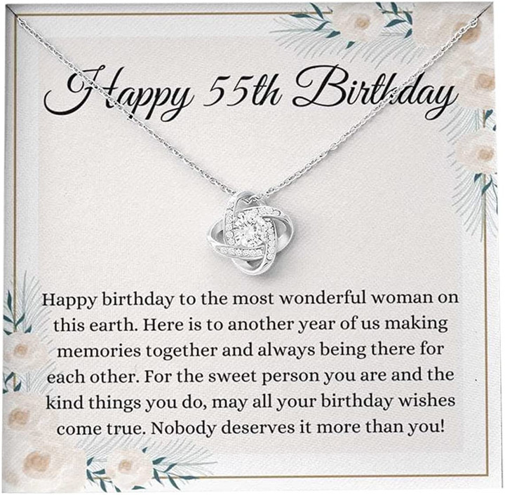 55th Birthday Necklace  Message Card With Necklace Box Gift Necklace For Mom Gift For Mom Birthday Gift For Mom Box Gift For Mom - 1