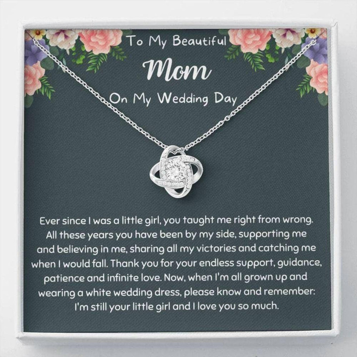 Wedding Necklace Gift Mom Necklace Gift for Mom on Wedding Day Mother of the Bride Necklace Wedding Gift for Mom Bride to Mom Gift - 1