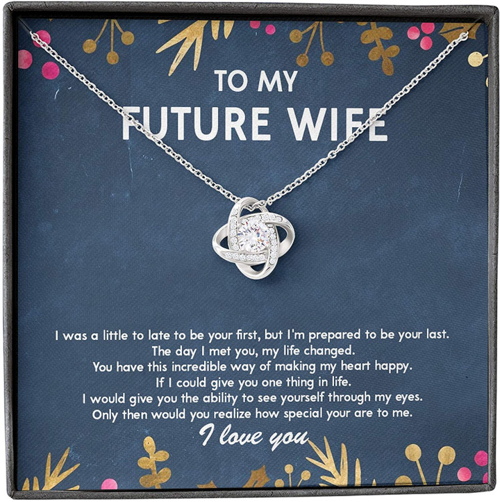 To My Future Wife Necklace - Love Necklace For Girlfriend With Box And Message Card Necklace For Her From Boyfriend - 1