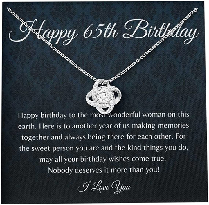 65th Birthday necklace  Message Card With Necklace Box Gift Necklace For Wife Gift For Wife Birthday Gift For Wife Box Gift For Wife - 1