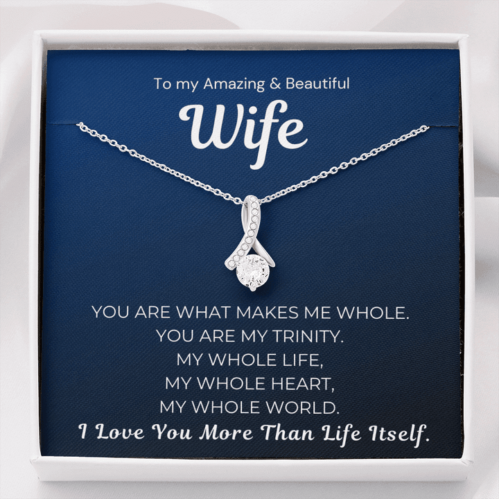 Pamaheart- Alluring Beauty Necklace- Love You More Than Life Itself Wife Necklace  She Will Never Forget This Gift Gift For Wife Christmas - 1