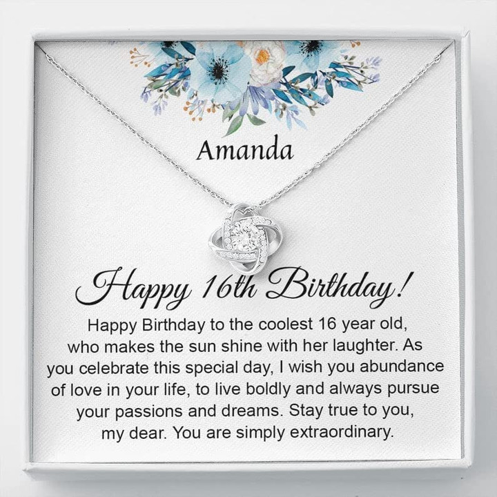 16th Birthday Necklace 16th Birthday Necklace Girl Sweet 16 Necklace Sweet 16 Gifts For Girls Personalized Gift For 16 Year Old Girl Sweet Sixteen Message Card Jewelry Hanmade Jewlly - 1
