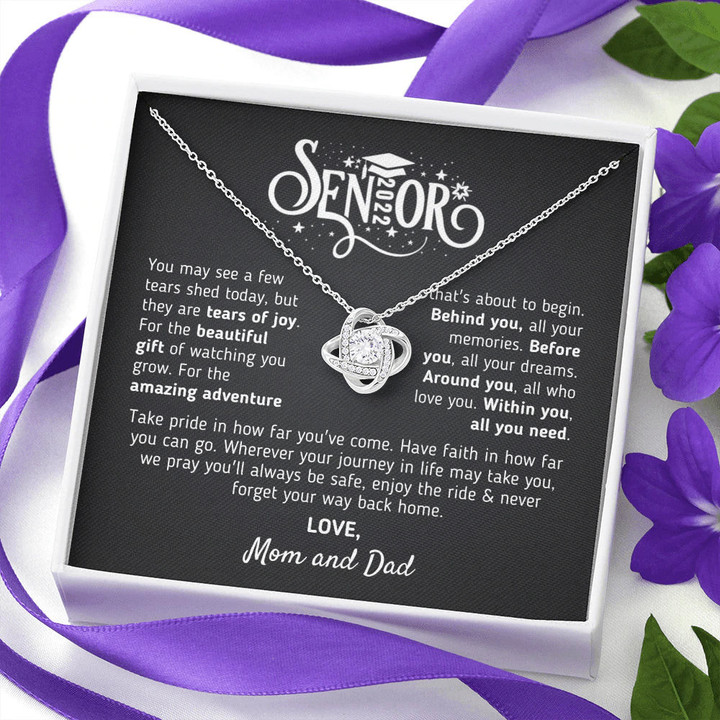 Graduation Gift for Senior 2022 Tears Of Joy Love Mom and Dad Necklace Graduation Gift For Her Girls Women - 1