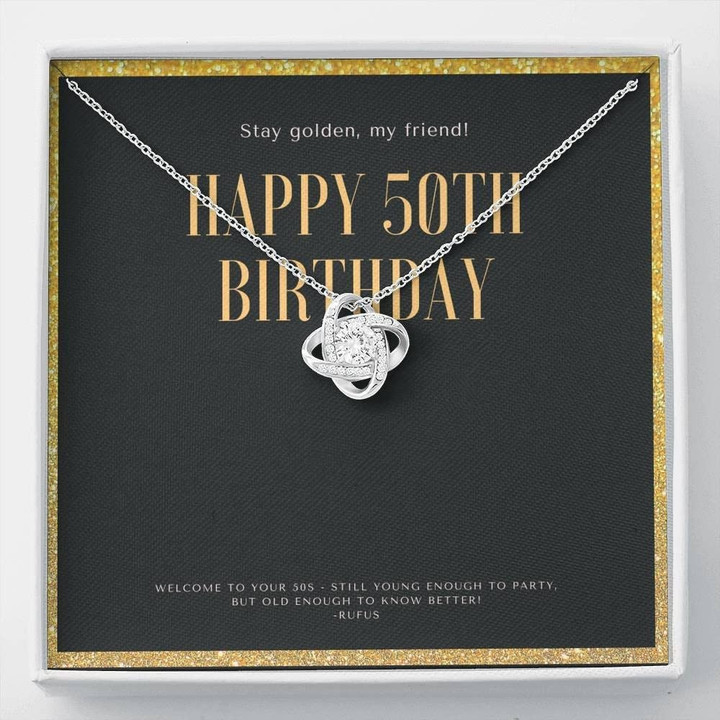 50th Birthday Necklace 50th Birthday Gift for Women 50th Birthday Gift for her 50th Birthday for Woman 50th Birthday Gift Idea Fifty Big Five O t necklace goldchristmas necklace lights - 1
