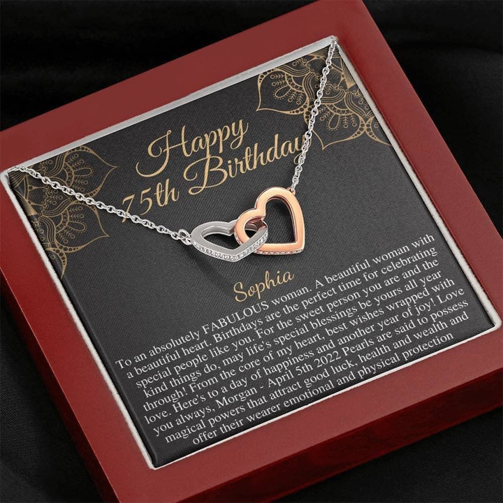 75th Birthday Necklace  Gift for Women 75 year old birthday gift75th birthday necklacegift for 75 year old womanMom Friend Aunt Grandma Wife - 1