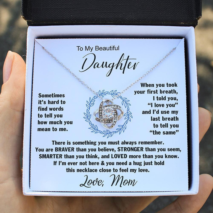 To My Daughter Necklace Gift From Mom Birthday Wedding Anniversary Gift For Her Girls Daughter - 1