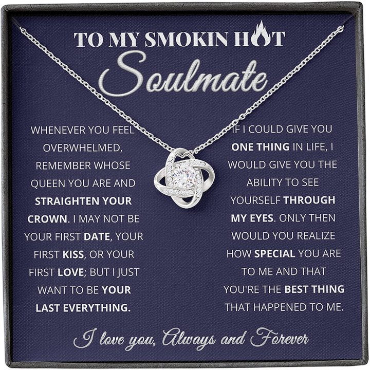 To My Smokin Hot Soulmate Necklace  Wife Gifts From Husband To My Wife Necklace Gift for Her Romantic Girlfriend Gifts Includes Message Card and Gift Box - 1