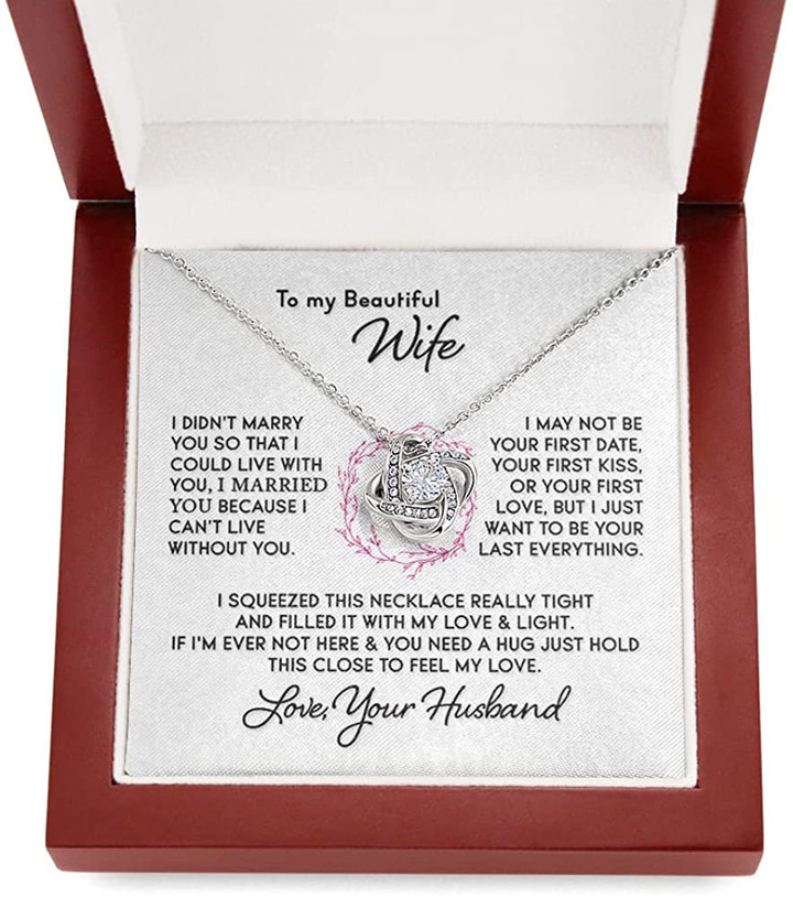 Gift for Wife I Cant Live Without You Necklace Gift Ideas for Wife Romantic Wife Necklace Wife Birthday Gift for Wife Special Wife Necklace for Women - 1