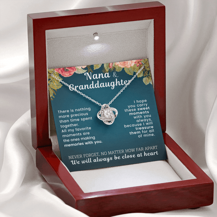 Pamaheart- Love Knot Necklace- Nana Granddaughter Memories With You Necklace - 1