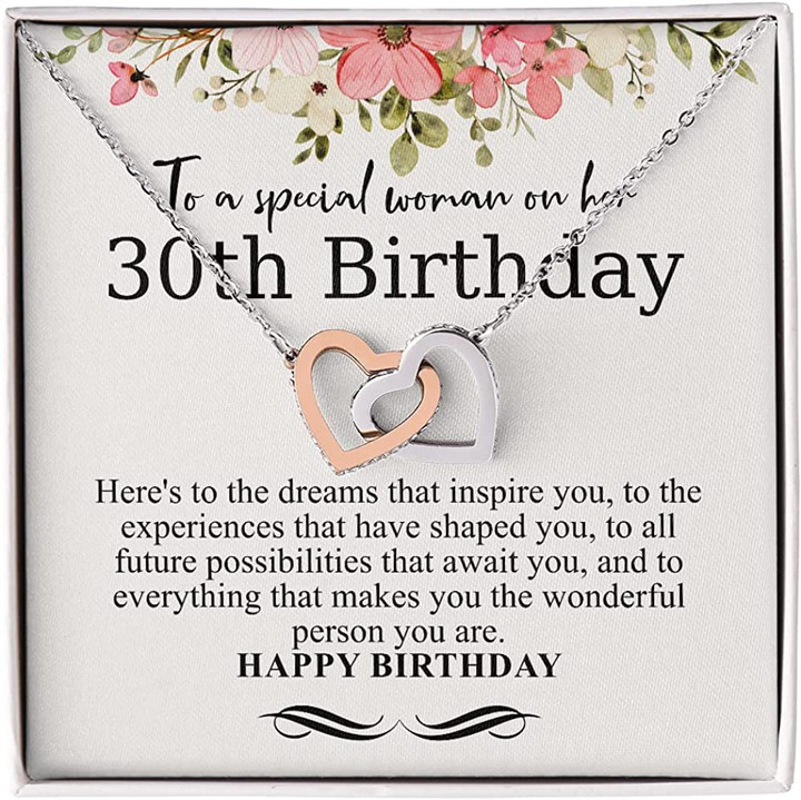 30th Birthday Necklace Meaningful Jewelry Gift Custom 30th Birthday Gift for Her 30th Birthday Gift for Women Best Friend 30th Birthday Happy 30th Birthday With Message Card - 1