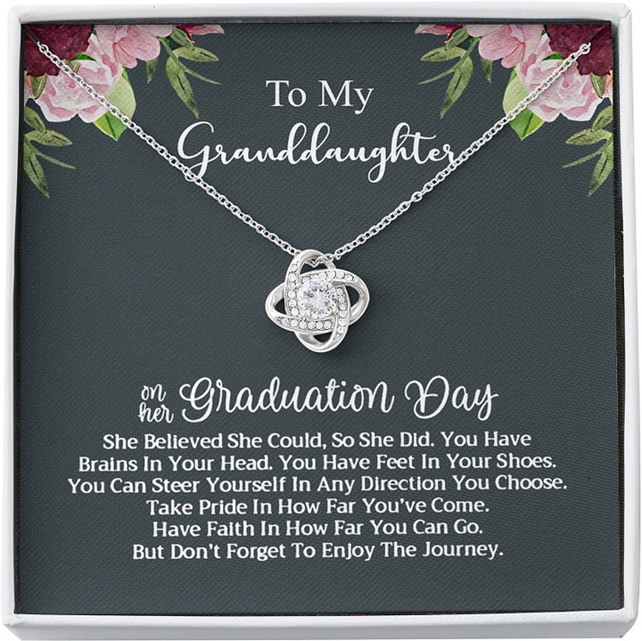 Graduation Gift Necklace for GrANDdaughter College Graduation Gift from GrANDma 2021 Gift for Valentines Birthday Anniversary - 1