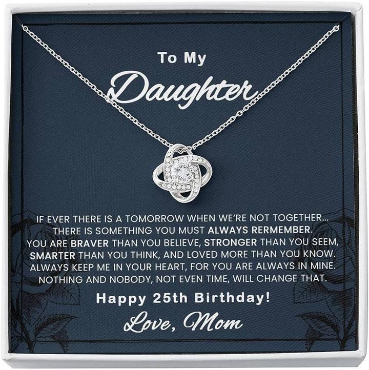 25th Birthday Necklace To My Daughter 25th Birthday Gift Daughters 25th Birthday Necklace Gift With Message Card Daughters 25th Birthday Mothers Day Necklace Gift For Women Grandma Pendent Gift - 1