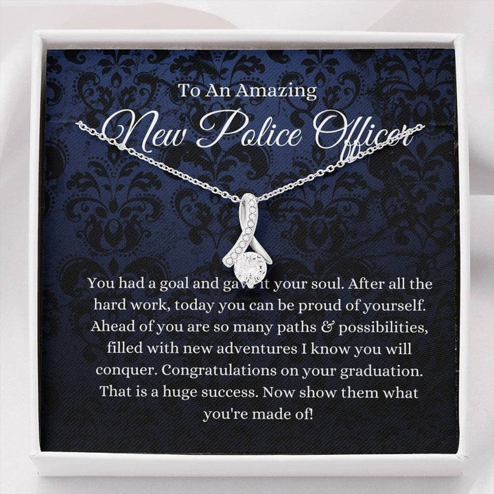 Police Officer Gift Graduation Gift Necklace Police Academy Graduation Gift New Police Officer Gift Police Women Gift Prom Police Gift - 1