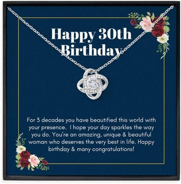 30th Birthday Necklace Girlfriend Necklace 30TH Birthday Necklace Gift Milestone Birthday Party Gift Happy Birthday Jewelry Gift for Her - 1