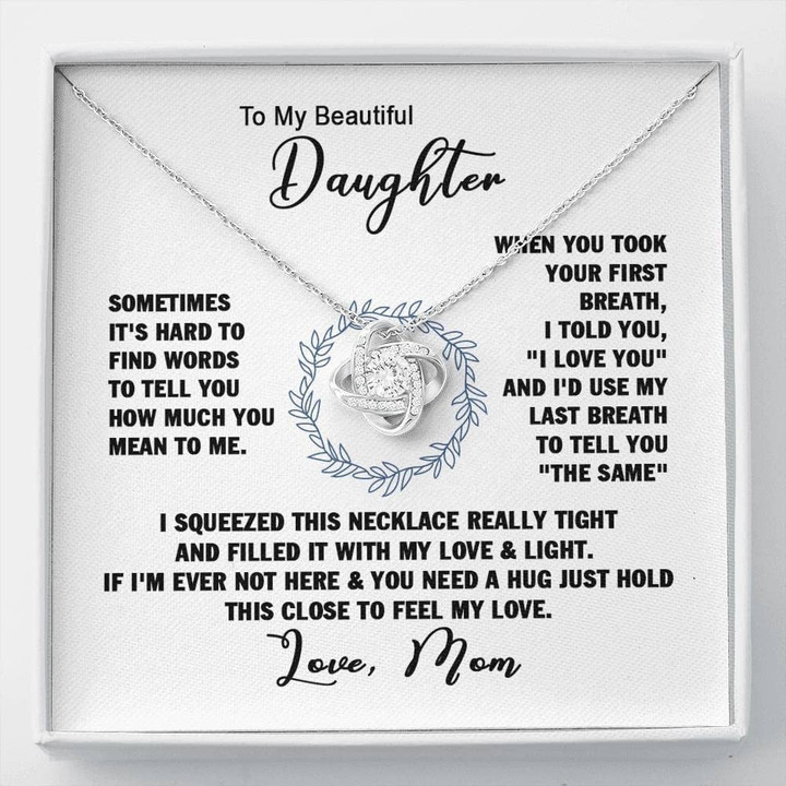 To My Beautiful Daughter Love Knot Necklace I Love You Gift For Daughter Necklace For Daughters - 1