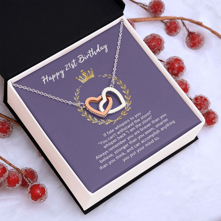 21st Birthday Necklace 21 Year Old Birthday Gifts for Her - Jewelry Gifts for 21 Year Old Female Happy 21st Birthday Gifts Ideas for Daughter Women