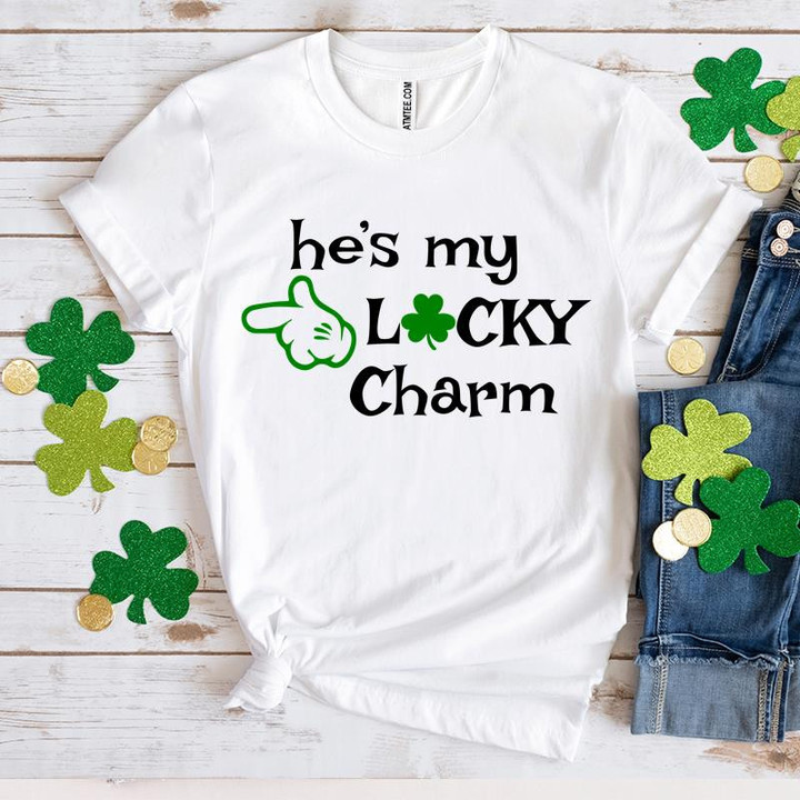 St Patrick's Day Shirts, Funny St Patricks Day Shirts, He's My Lucky Charm 2ST-18 T-Shirt