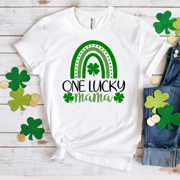 St Patrick's Day Shirts, Shamrock Mama Shirt, One Lucky Mama 1ST-85 T-Shirt