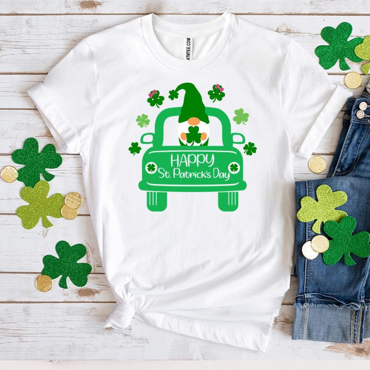 Happy St. Patricks Day Shirt, Shamrock Irish Shirt, Gnome Shirt 2ST-66 T-Shirt