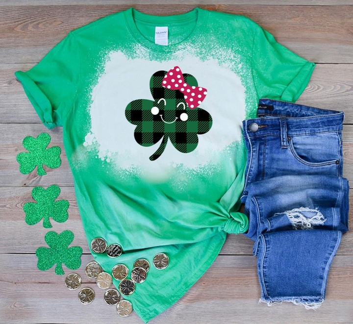 St Patrick's Day Shirts, Shamrock Irish Shirt 2ST-72 Bleach Shirt