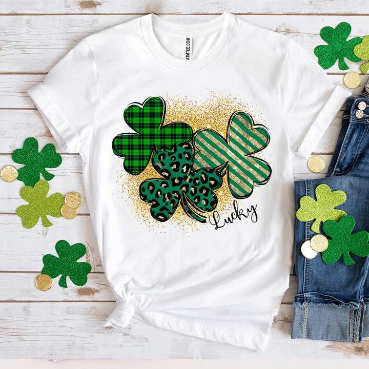 Lucky St Patrick's Day Shirts, Shamrock Shirt, Irish Day 3ST-03 T-Shirt