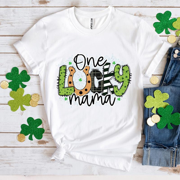 St Patrick's Day Shirts, Lucky Shirt, One Lucky Mama 4ST-3500 T-Shirt