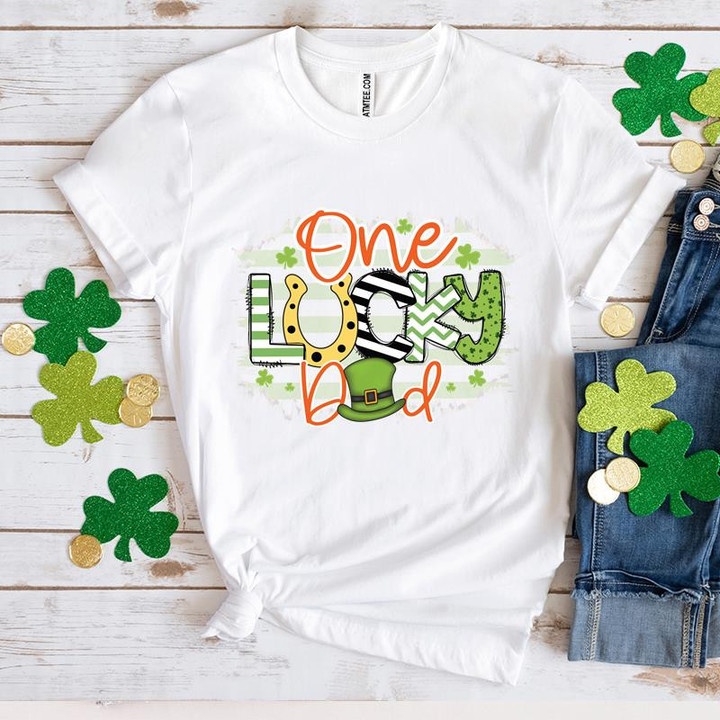 St Patrick's Day Shirts, Daddy Lucky Shirt, One Lucky Dad 4ST-3519 T-Shirt