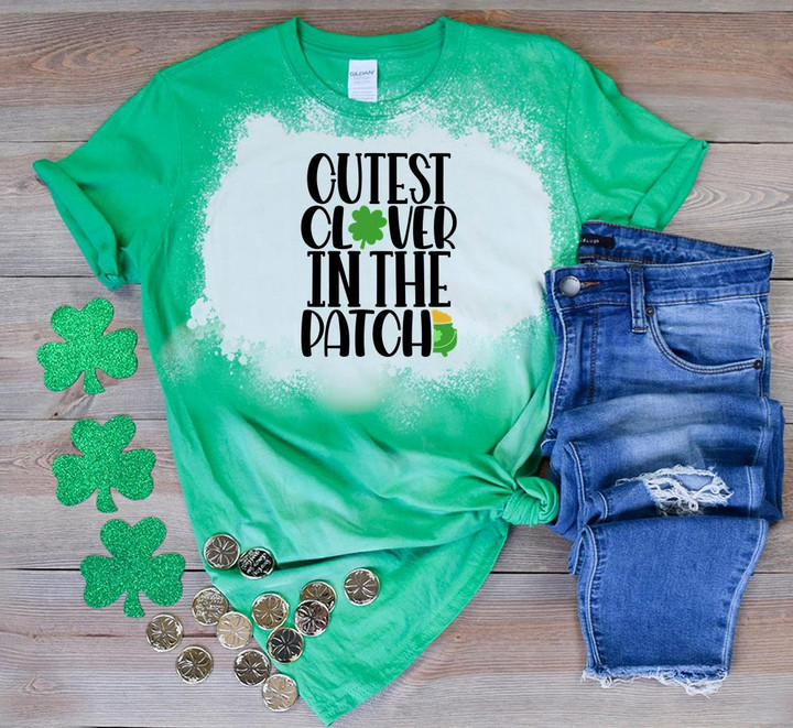 St Patrick's Day Shirts, Cute Clover In The Patch 5SP-10 Bleach Shirt