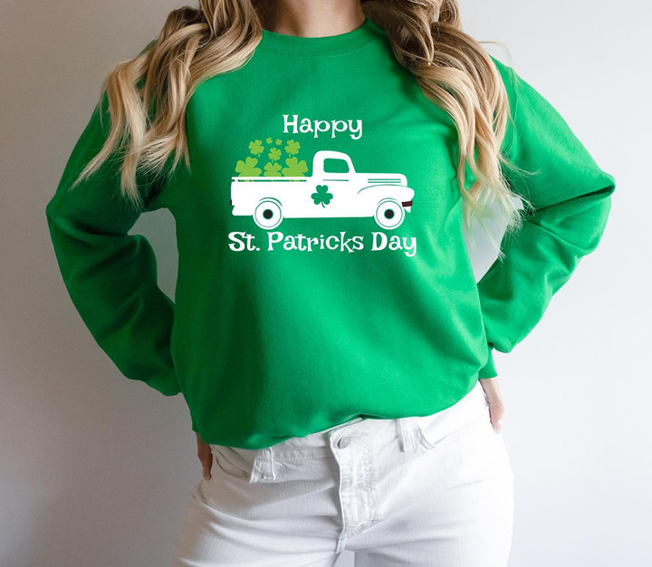St Patrick_s Day Shirts, Happy St Patricks Day Shirts 2ST-03 W Sweatshirt