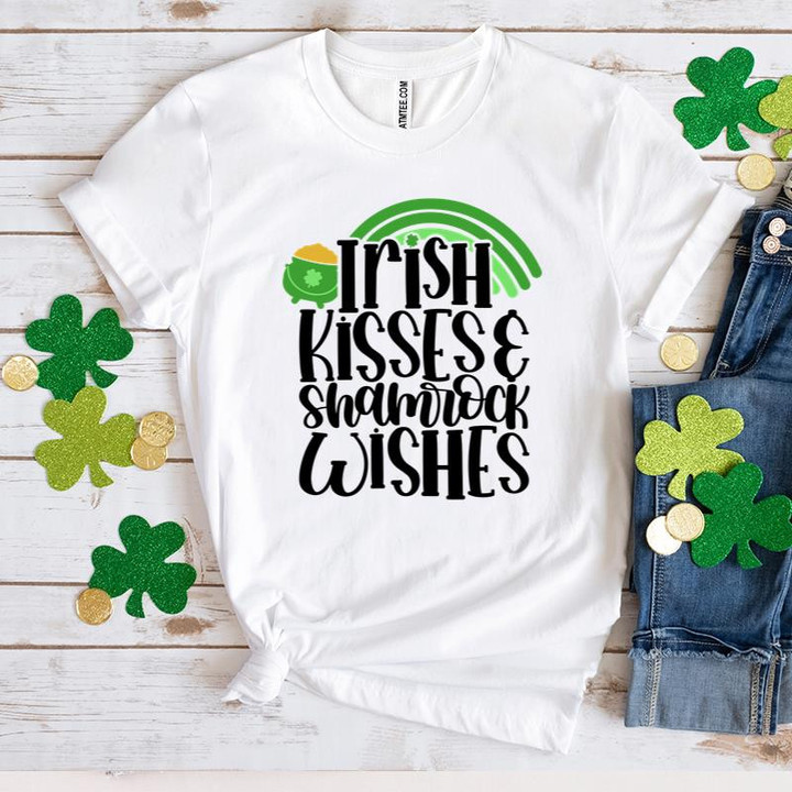 St Patrick's Day Shirts, Irish Kissese Shamrock Wishes 5SP-30 T-Shirt