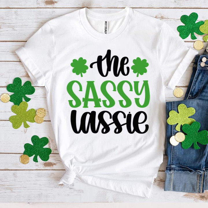 St Patrick's Day Shirts Womens, Shamrock Shirt, The Sassy Lassie 5SP-85 T-Shirt
