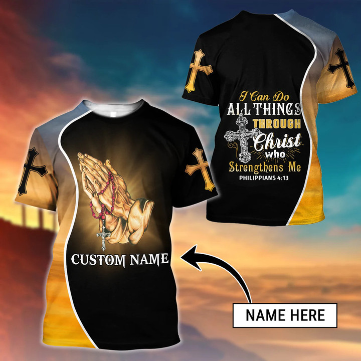 Christian Jesus Custom Name T-Shirt all Over Print, Jesus 3D Shirt, Christian shirt, gift for god lover