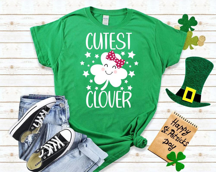 St Patrick's Day Shirts, Shamrock Shirt, Cutest Clover 1STW 43 T-Shirt