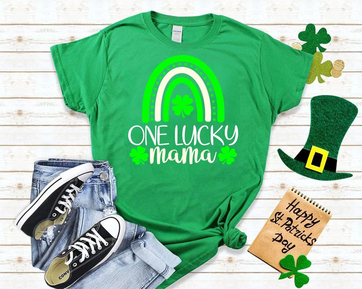 St Patrick's Day Shirts, Shamrock Mama Shirt, One Lucky Mama 1STW 85 T-Shirt