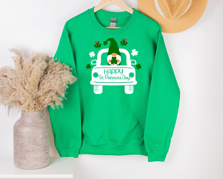 St Patrick's Day Shirts, Happy St Patrick's Day Gnomes 1STW 01U Sweatshirt