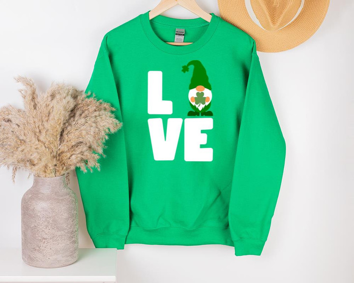 St Patrick's Day Shirts, Love Gnomes 1STW 65U Sweatshirt