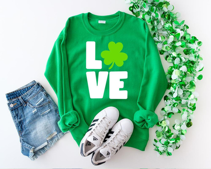 Happy St. Patricks Day Shirt, Shamrock Irish Shirt, Love 2ST-33 Long Sleeve