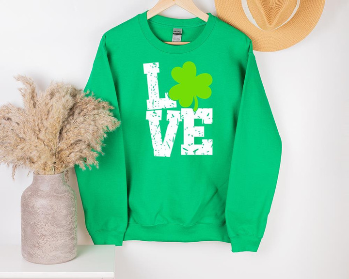 St Patrick_s Day Shirts Love 2ST-28WU Sweatshirt