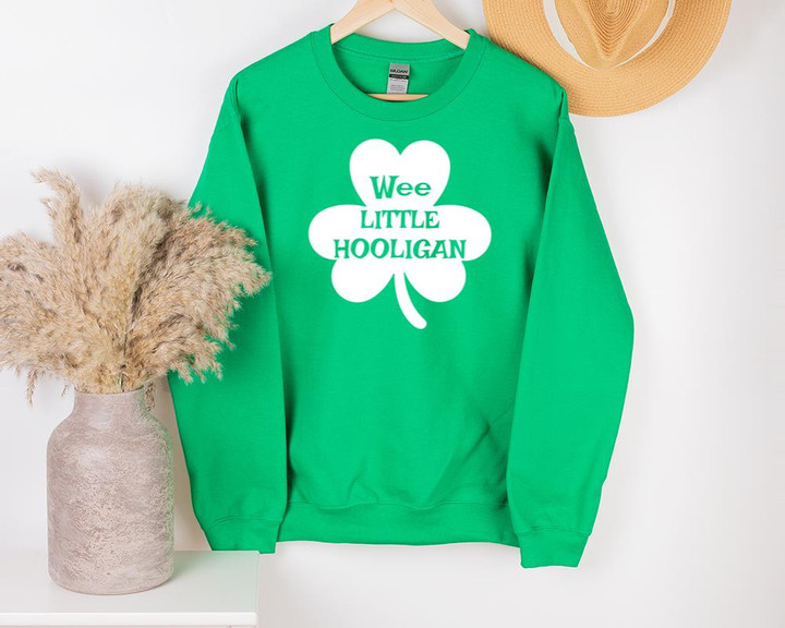 St Patrick_s Day Shirts, Wee Little Hooligan 2ST-08WU Sweatshirt